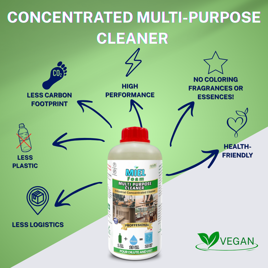 Miel Foam indusrial multi purpose cleaner high concentrate plant based vegan natural cleaner .wholesale fromn manufacturer affordable price